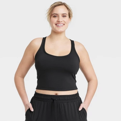 Women's Light Support Brushed Strappy Crop Sports Bra - All In Motion™ 4 Women's Light Support Brushed Strappy Crop Sports Bra - All In Motion™ - Image 2