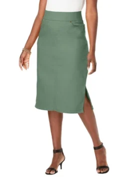 Jessica London Women’s Plus Size Comfort Waist Midi Skirt -Best Clothing Store GUEST f2a00308 6417 405c aa2e e846bf31ec9f