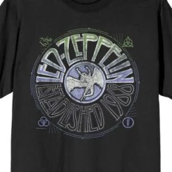 Led Zeppelin Established 1968 Vintage Crew Neck Short Sleeve Black Men's T-shirt