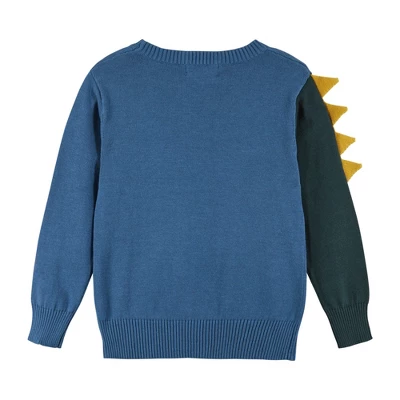 Andy & Evan Kids Dino Sweater In Blue, Size 8 3 Andy & Evan Kids Dino Sweater In Blue, Size 8