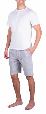 SLEEPHERO Men's Short Sleeve Henley Short Pajama Set 6 SLEEPHERO Men's Short Sleeve Henley Short Pajama Set - Image 4