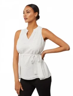 Pleated Sleeveless Maternity Blouse | A Pea In The Pod -Best Clothing Store GUEST f3df8362 15cf 41f4 9fa8 973e1cd83976