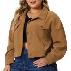 Agnes Orinda Women's Plus Size Lightweight Cropped Button Down Corduroy Shacket Jackets 12 Agnes Orinda Women's Plus Size Lightweight Cropped Button Down Corduroy Shacket Jackets -Best Clothing Store GUEST f3e63d86 daa4 4425 a20c 4fd1a165a902