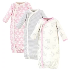 Touched By Nature Baby Girl Organic Cotton Side-Closure Snap Long-Sleeve Gowns 3pk -Best Clothing Store GUEST f4b0f632 7cbd 4c02 89c4 b93652d73202