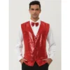 Lars Amadeus Men's Sequin Shiny Slim Fit Sleeveless Vest Suit Waistcoat Set With Bow Tie -Best Clothing Store GUEST f4d78fb5 176d 4d67 8e27 6c9ba1ae2369
