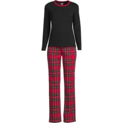 Lands' End Women's Tall Knit Pajama Set Long Sleeve T-Shirt And Pants -Best Clothing Store GUEST f6d909c1 3e6e 4d83 864b 513ce8870a19