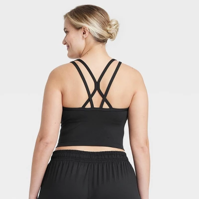 Women's Light Support Brushed Strappy Crop Sports Bra - All In Motion™ 5 Women's Light Support Brushed Strappy Crop Sports Bra - All In Motion™ - Image 3