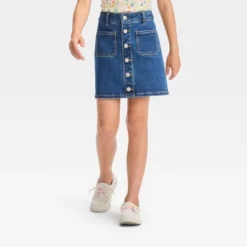 Girls' Button-Front Jean Skirt - Cat & Jack™ Dark Wash 7 Girls' Button-Front Jean Skirt - Cat & Jack™ Dark Wash -Best Clothing Store GUEST f8f6bb45 9425 48fa b7f0 c3b27916cf4b
