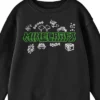 Minecraft Doodle Logo Crew Neck Long Sleeve Black Youth Sweatshirt -Best Clothing Store GUEST f94504b7 6e2d 40de b16b 0d48d4caac60