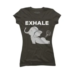 Junior's Design By Humans Exhale Elephant Beyond Yoga Meditation By JplusFunny T-Shirt -Best Clothing Store GUEST f94a5a03 d9dc 4669 95aa 4cd39395eb34