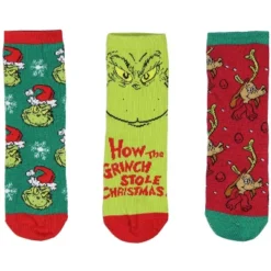 Dr. Seuss The Grinch Kids 3 Pairs Multi-Design Crew Socks For Boys' Or Girls' Multicoloured -Best Clothing Store GUEST f9b2bb8f 9363 475d a0b1 7e3766277dd5