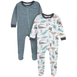 Gerber Baby & Toddler Boys Snug Fit Footed Cotton Pajamas, 2-Pack -Best Clothing Store GUEST f9beb20a 4250 49c5 a14f f1204dbefd9c