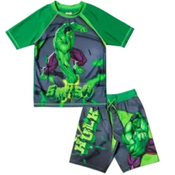 Marvel Avengers Hulk Spider-Man Boys Rash Guard And Swim Trunks Outfit Set Little Kid To Big Kid -Best Clothing Store GUEST f9cd234a cc6e 4b5d b5e3 c627f49d4425