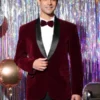 Lars Amadeus Men's Slim Fit One Button Shawl Lapel Wedding Tuxedo Velvet Blazer -Best Clothing Store GUEST fa3aa02f 3509 472e b880 c8e0ad61beec