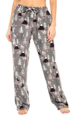 Women's Soft Warm Fleece Pajama Pants, Long Lounge Bottoms -Best Clothing Store GUEST fc43f1db fea4 488f 9495 39878caae6c1