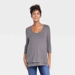 3/4 Sleeve Scoop Neck Nursing Maternity T-Shirt - Isabel Maternity By Ingrid & Isabel™ 11 3/4 Sleeve Scoop Neck Nursing Maternity T-Shirt - Isabel Maternity By Ingrid & Isabel™ -Best Clothing Store GUEST fc4d5ce8 0b27 4dd8 a157 ce4852c1fc18
