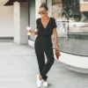 Women's Short Sleeve Wrap Loose Long Romper Jumpsuit - Cupshe -Best Clothing Store GUEST fc69807f 2fe3 4cb9 849d 3d46178045eb