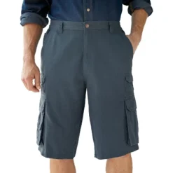 Boulder Creek By KingSize Men's Big & Tall 12" Side-Elastic Stacked Cargo Pocket Shorts -Best Clothing Store GUEST fca4b696 da5a 415d a291 99858d7eb934