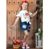 Girls Love To Learn Patched Denim Shorts Set - Mia Belle Girls -Best Clothing Store GUEST fd273d02 1137 4a0c ba4a 29690cbb8056