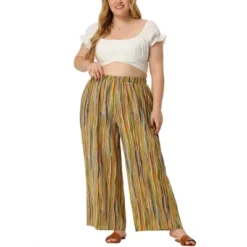 Agnes Orinda Women's Plus Size Boho Palazzo Lounge Wide Leg Pants With Elastic Waist And Stripe 22 Agnes Orinda Women's Plus Size Boho Palazzo Lounge Wide Leg Pants With Elastic Waist And Stripe -Best Clothing Store GUEST fd41aaae 5d2d 401f 8d1f 1b7c1aeeb090