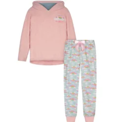 Sleep On It Girls Over The Rainbow Soft Novelty Fleece 2-Piece Pajama Sleep Pant Set -Best Clothing Store GUEST fdcffa71 5031 4cc1 bfef 89791688e9b5