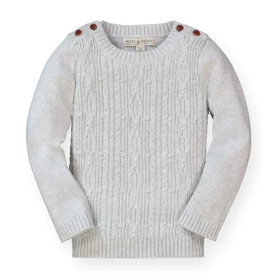 Hope & Henry Girls' Cable Button Sweater, Infant 7 Hope & Henry Girls' Cable Button Sweater, Infant - Image 5
