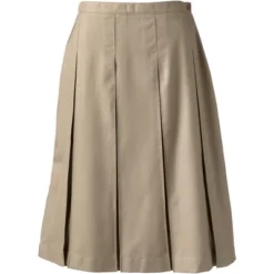 Lands' End Lands' End School Uniform Women's Solid Box Pleat Skirt Below The Knee -Best Clothing Store GUEST fe63ae84 85b2 4a26 a28f 0abfeaf47613