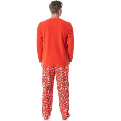 Nickelodeon Mens' SpongeBob SquarePants Krabby Christmas Pajama Set Red 5 Nickelodeon Mens' SpongeBob SquarePants Krabby Christmas Pajama Set Red - Image 3