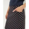 FatFace Womens Black Jennie Floral Geo Jersey Skirt -Best Clothing Store GUEST ff770306 32d7 49ba 8242 cedb8d321a82